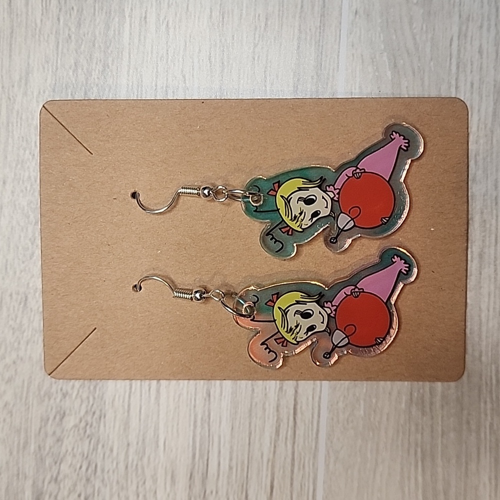 Cindy Lou Who Silver Hypoallergenic Earrings